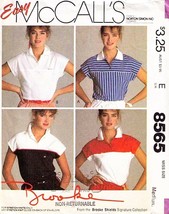 Vintage 1983 Misses&#39; TOPS McCall&#39;s Pattern 8565-m Size Medium - £9.58 GBP