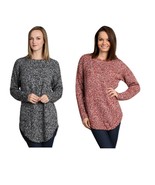 M. Rena Long Sleeve Shirttail Hem Warm Tunic Sweater - £25.52 GBP