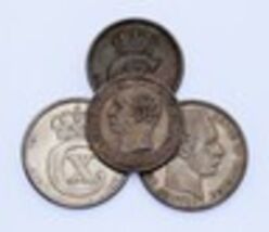 Lot of 4 Denmark Coins 10 Ore + 25 ore 1905 - 1921 VF - AU Condition - $68.92