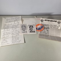 1978 Houston Astros Sticker Player Pics Newsletter Signatures Sheet Phot... - $19.95