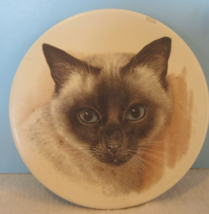 Tile/Trivet Siamese Kitty Cat Ceramic Round  6in - £14.38 GBP