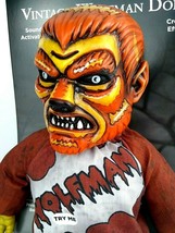 Halloween Vintage Wolfman Doll Universal Monsters Creepy Howling Figure Howls - $110.00