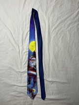 Vintage 1990 Ralph Marlin Roof Top Tie Santa Claus Rudolph USA Made Poly... - $187.57 MXN