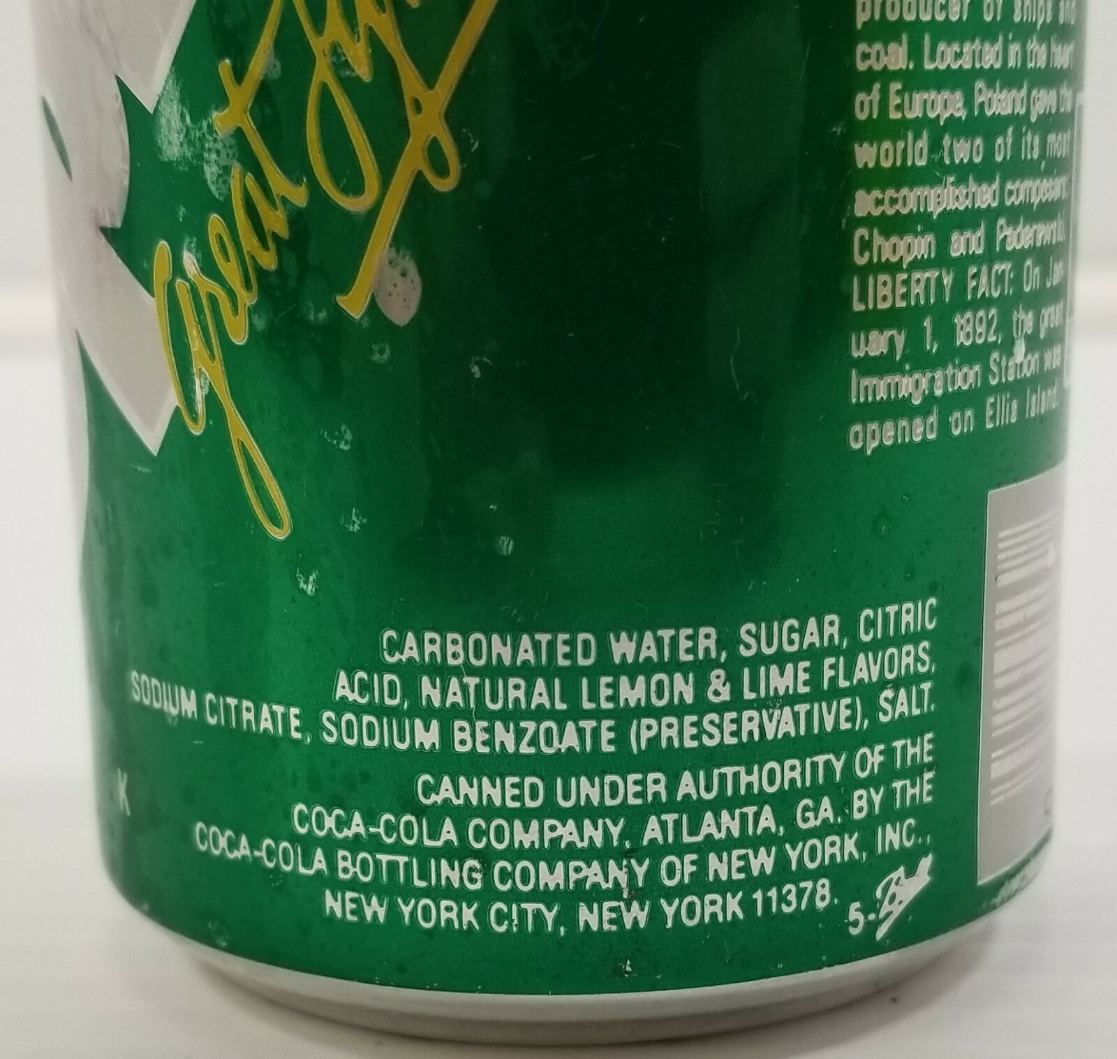 C) Vintage Sprite 12oz Empty Soda Can Coca-Cola Bottling New York City Item image 7