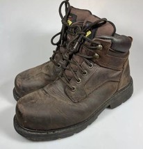 Mens Herman Survivors DUSTIN Steel Toe Work Boots Brown Size 9.5 Waterproof - $19.79
