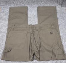 Dickies Pants Men 42x32 Dark Wash Green Canvas Cargo Carpenter Straight ... - $23.47