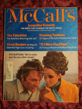 McCALLS January 1968 Women Presidents Elizabeth Taylor Richard Burton Ayn Rand - £13.81 GBP