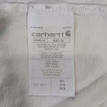 Carhartt K87 WHT Loose Fit Heavyweight Men's 2XL White Short Sleeve Cotton Shirt image 9