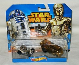 Disney Star Wars Hot Wheels R2-D2 Hot Rod Car &amp; C-3PO Bus Set - £10.21 GBP