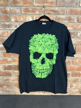 Lucky Tee Clover Skull T-Shirt St Patrick&#39;s Day Cotton Size XL - £8.26 GBP