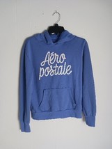 Aeropostale Small Women&#39;s Pullover Hoodie Sparkly Sequin Logo Periwinkle - $277.88 MXN