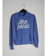 Aeropostale Small Women&#39;s Pullover Hoodie Sparkly Sequin Logo Periwinkle - $277.88 MXN