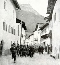 Swiss Troops Guarding Frontier WW1 Print 1917 Switzerland SmDwC6 - $29.99