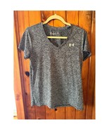 Under Armour Women&#39;s V-Neck Athletic T-Shirt Heather Gray Size Medium - $475.17 MXN