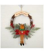  2024 Christmas Wreath Pendant - Home Party Festive Elk Style Wreath Dec... - $39.99