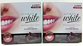 2 x Ultimate White Whitening Dental Strip Infused with Charcoal 6 Strips... - $14.62