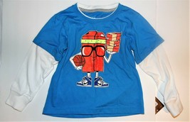 Nike Toddler Boys Long Sleeve T-Shirt Blue White Basketball Sizes 2T or ... - $14.39