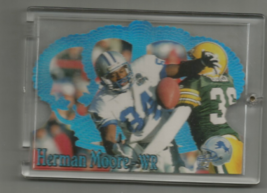 Herman Moore (Detroit Lions) 1995 Pacific Crown Blue Holo Card #15 - £4.65 GBP