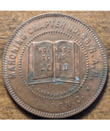Warren, Ohio OH Mahoning Chapter No. 66 Bible One Penny Masonic Coin Token - €14,50 EUR