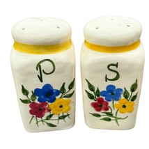  Vintage Hand-Painted Floral Salt &amp; Pepper Shakers – Colorful Cottagecore - $17.09