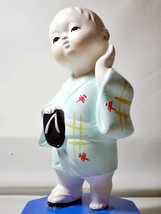 Kawaii Vintage Hakata Boy Japanese Porcelain Doll / statue / figurine - $10.00