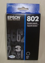 2026 Genuine OEM Epson 802 Black Ink Cartridge T802120-S/ T802120-CP SEALED - £15.56 GBP