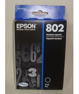 2026 Genuine OEM Epson 802 Black Ink Cartridge T802120-S/ T802120-CP SEALED - £15.48 GBP