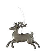 Brass Silver Plated Reindeer Ornament Rudolph Vintage Department 56 Chri... - $184.46 MXN