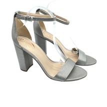 Sam Edelman Yaro Block Heel Sandals Ankle Strap Silver 11 - £26.92 GBP