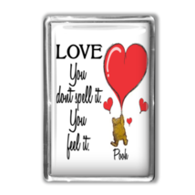 Winnie the Pooh magnet Love Quotes valentine gift Friendship handmade ty... - $4.77