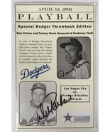 Tommy Davis &amp; Wes Parker Autographed Signed 1992 Dodgers Playball Program - €18,11 EUR