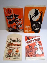 Halloween Candy Treat Bags Wild West Cowboy Rustler Witch Broom Ghost Black Cats - £16.07 GBP
