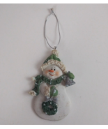 Vintage Fireside Gifts Snowman Wearing Green Hat &amp; Scarf 3.5&quot; Christmas ... - $177.75 MXN