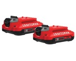 CRAFTSMAN V20 Lithium Ion Battery, 2.0-Amp Hour, 2 Pack (CMCB202-2) , Red - £79.00 GBP