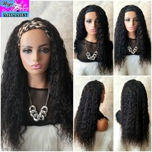 Virgin Hair Kim&quot; 22 inch Brazillian Water Wave Virgin Hair  headband wig, 150% D - £109.83 GBP