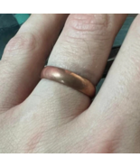 Solid Pure Copper Minimalist Healing Ring, Handmade, Unisex, Plain Domed... - $15.58+