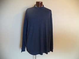 Big Men&#39;s Blue Covington Marled Mock Shirt. 3XL. 55% Cotton/ 45% Polyester. - £14.21 GBP