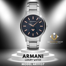 Emporio Armani AR11137 Men’s Quartz Stainless Steel Blue Dial 43mm Watch - £106.98 GBP