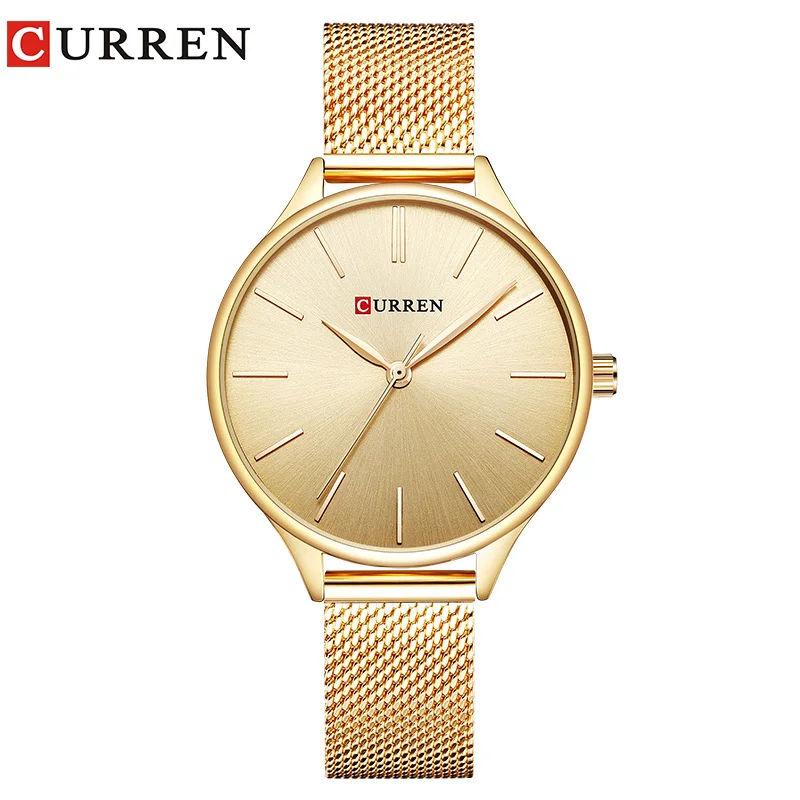   Waterproof Watch for Women Dress Steel Mesh Girl Clock Female Wristwatch Dress - £29.15 GBP