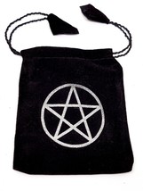 Samt Pentagramm Tarot Tasche Pentagramm schwarz Geschenktüte Schmuck... - £4.41 GBP