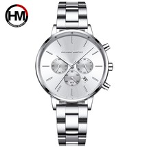 Butterfly Double Snap-Fastener Waterproof Wrist Watch Stainless Steel Bracelet Q - $95.00