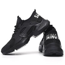 Maven Shoes Unisex Black Stretch Low Top Steel Toe Lightweight Work Sneakers - £44.70 GBP