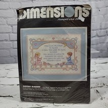 Vintage 80s Dimensions Cross-Stitch Kit Bedtime Blessing Started Project  - £9.29 GBP