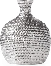 Torre And Tagus Helio Hammered Ceramic Bottle Vase - 10" Tall Decorative Vases - £32.94 GBP