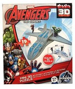 Marvel Avengers The Quinjet Mini 3D Puzzle Ages 6+ 19 Pieces Hulk Iron Man - £7.74 GBP