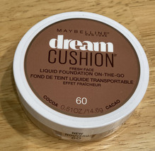 Maybelline New York Dream Cushion Fresh Face Liquid Foundation, 60 COCOA - £3.84 GBP