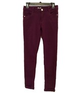 Paris Blues Womens Size 5 Burgundy Stretch Skinny Y2K Jeans With Rolled ... - £14.11 GBP