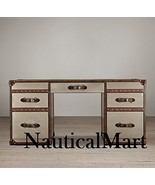 NauticalMart Mayfair Steamer Trunk 5-Drawer Desk - $56,102.86 MXN
