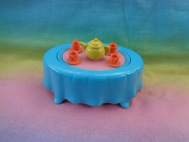 Fisher Price Dollhouse Tea Time &amp; Activities Reversible Flip Table Blue - £4.65 GBP
