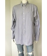 TOMMY HILFIGER Men&#39;s White/Blue Stripes Button Down Long Sleeve Shirt (S... - £7.97 GBP